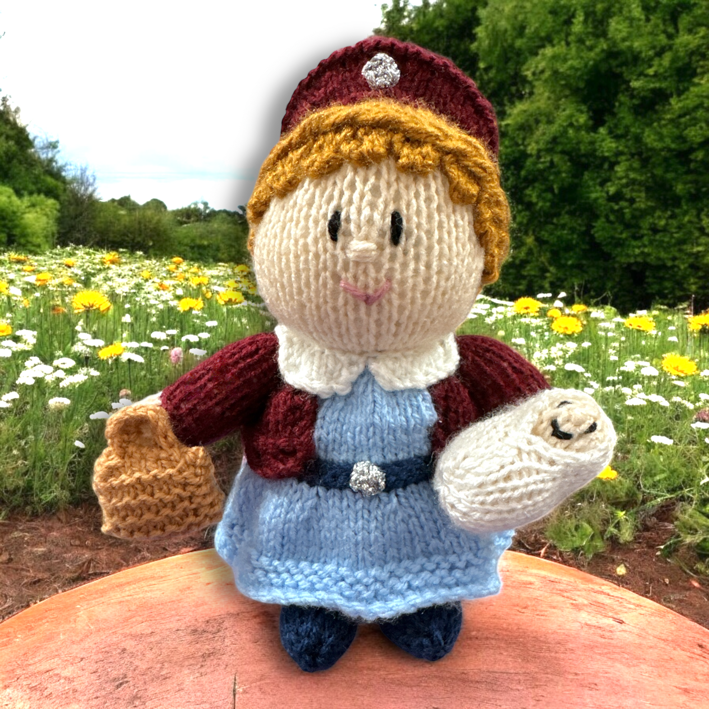KNITTING PATTERN - Call The Midwife chocolate orange cover / 15 cms Nurse toy
