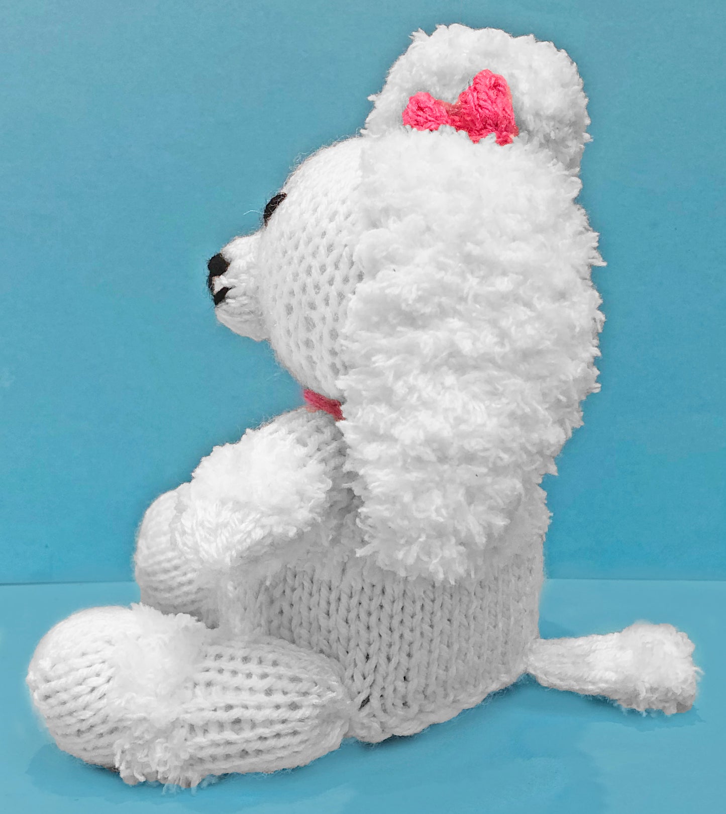 KNITTING PATTERN - Penelope the Poodle chocolate orange cover / 15 cms dog toy