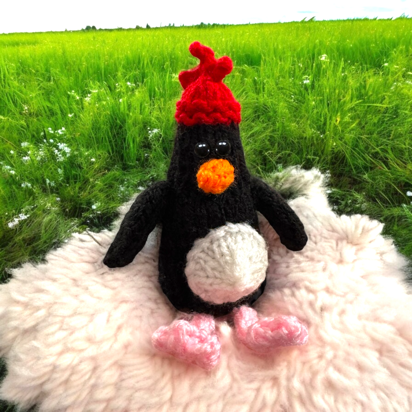 KNITTING PATTERN - Feathers the Penguin Chicken inspired Choc cover fits Easter Creme Egg McGraw