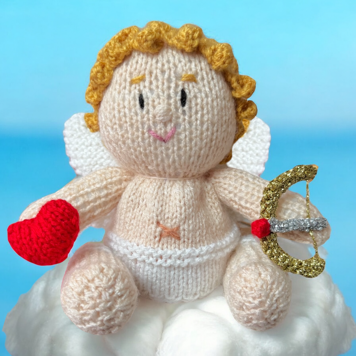 KNITTING PATTERN - Valentine's Day Cupid chocolate orange cover / 15 cms Toy