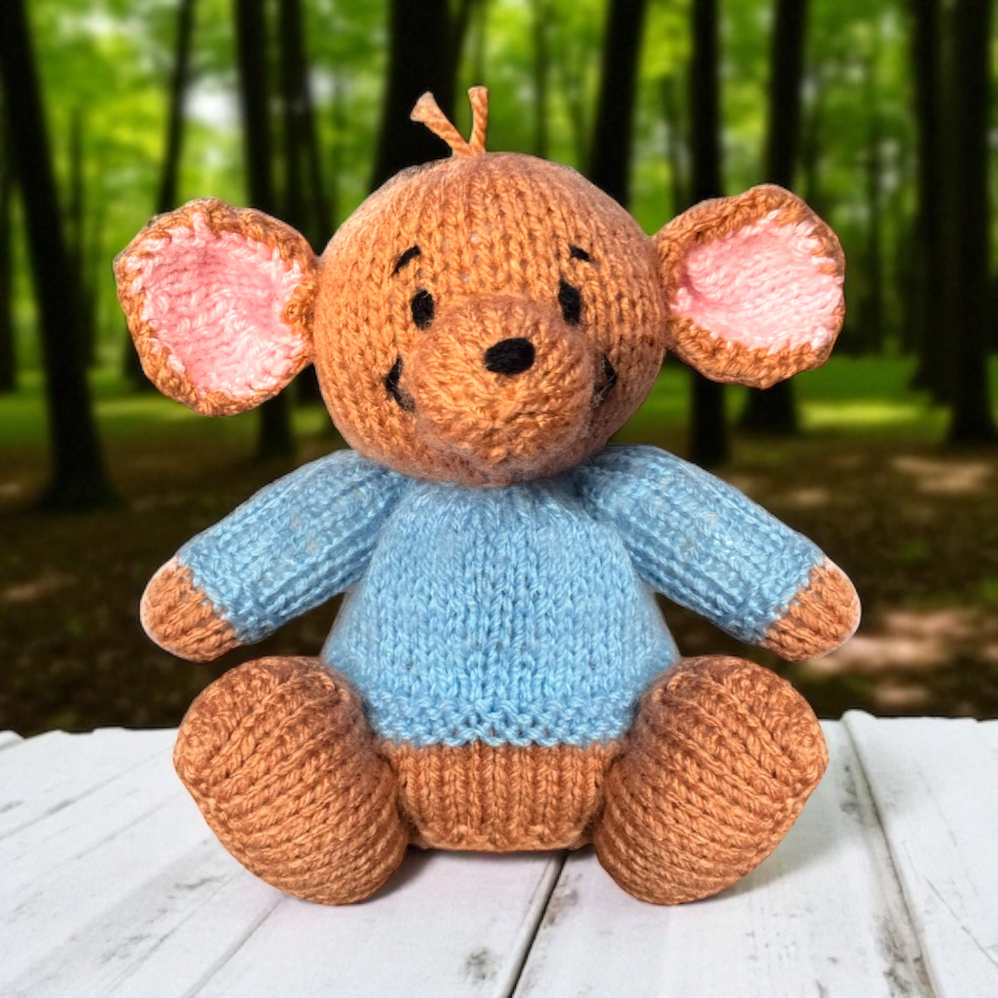 KNITTING PATTERN - Roo choc orange cover / 15 cms Kangaroo toy