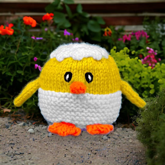 KNITTING PATTERN - Easter Chirpy the Chick Choc Orange cover / 9 cms toy