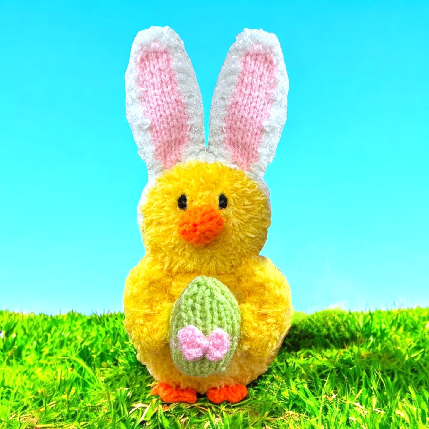 KNITTING PATTERN - Easter Egg Hunt Chick chocolate orange cover / 15 cms toy