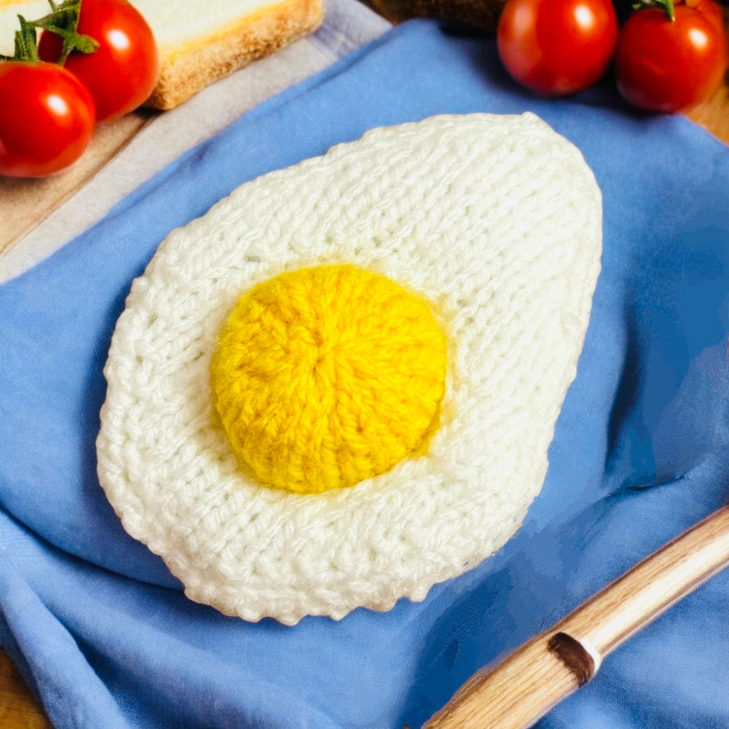 KNITTING PATTERN - Easter Fried Egg Holder chocolate cover fits Lindt Lindor Sweet