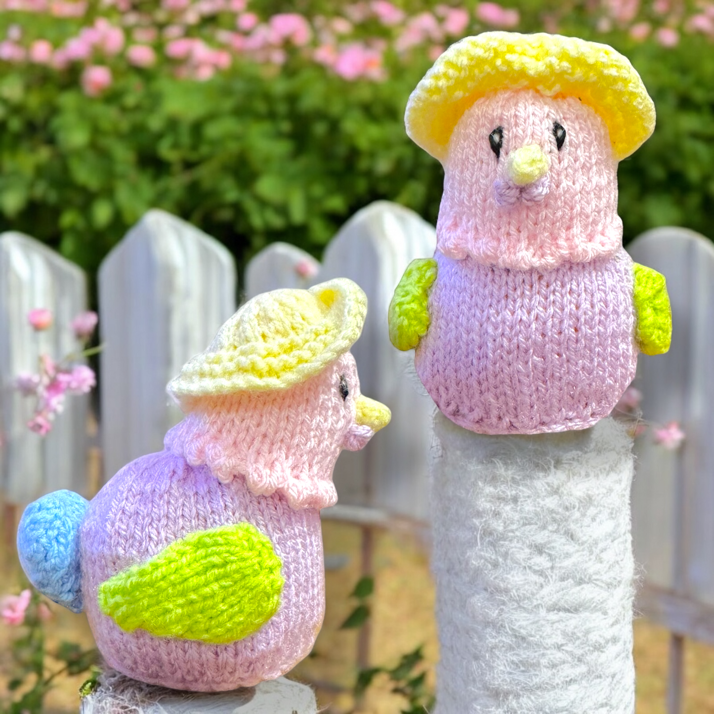 KNITTING PATTERN - Easter Patsy the Pastel Chicken Choc Orange cover / 9 cms toy