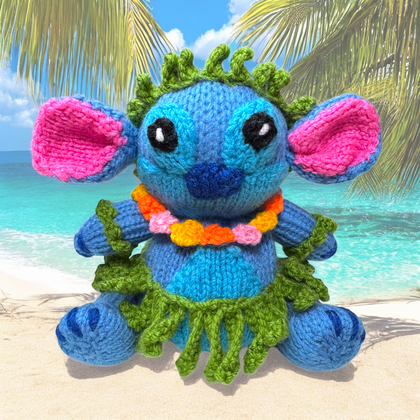 KNITTING PATTERN - Hula Blue Alien inspired choc orange cover / 15 cms toy