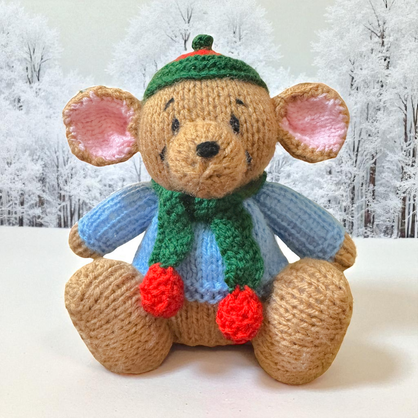 KNITTING PATTERN - Christmas Roo choc orange cover / 15 cms Kangaroo toy