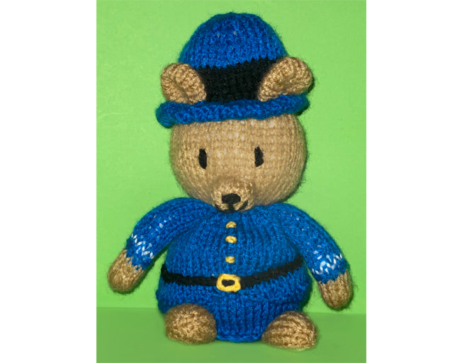 Police teddy bear knitting pattern on sale