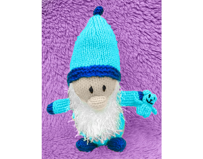 KNITTING PATTERN - Baby Boy Blue Gonk Gnome Chocolate orange cover / 13cms toy
