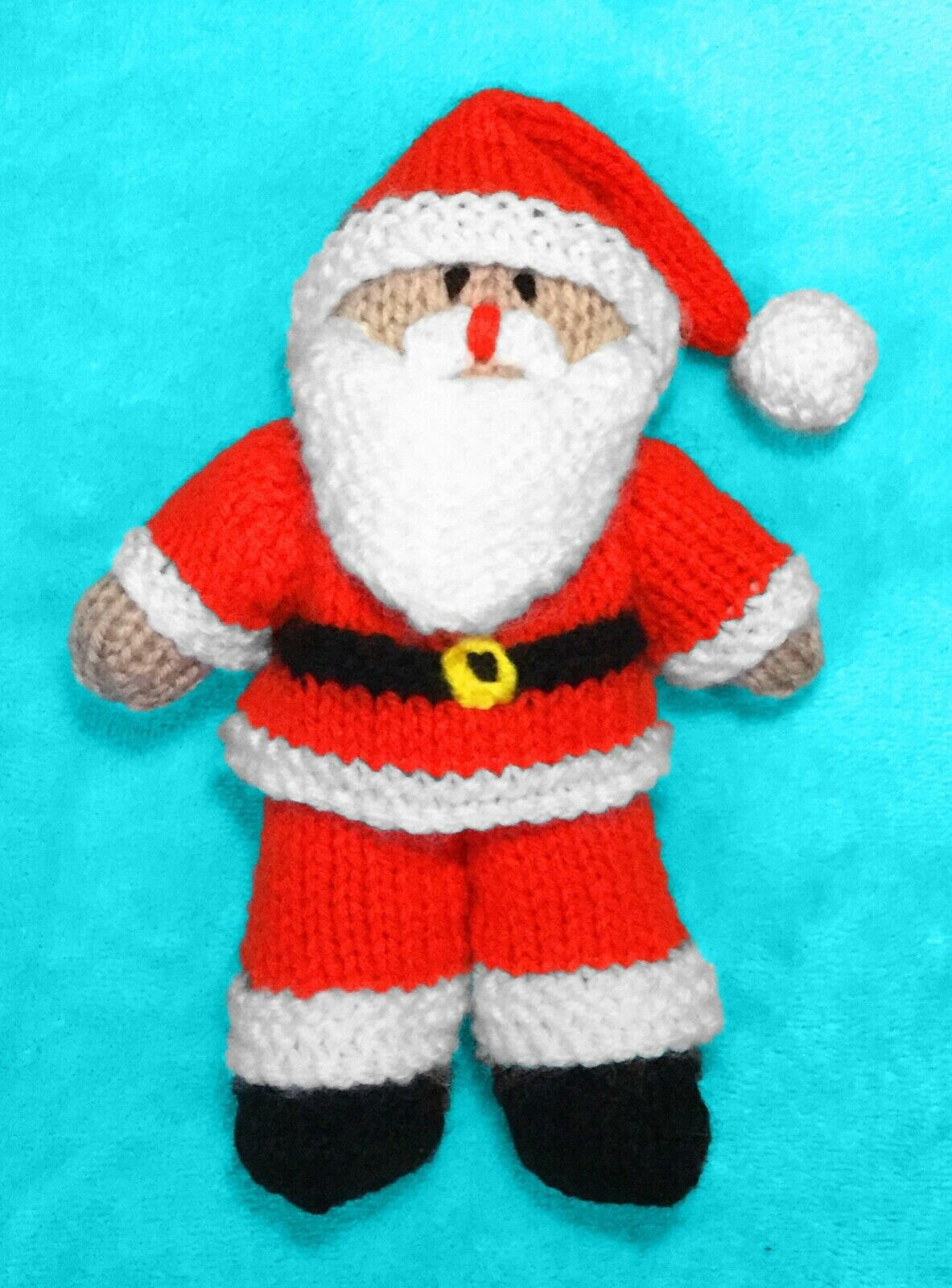 KNITTING PATTERN - Christmas Santa Doll with Removable Clothes toy Washing Line