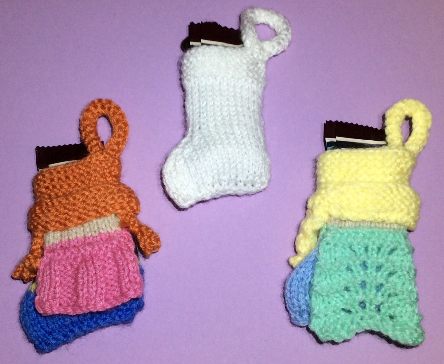 KNITTING PATTERN - Snow Queen Christmas stocking decoration