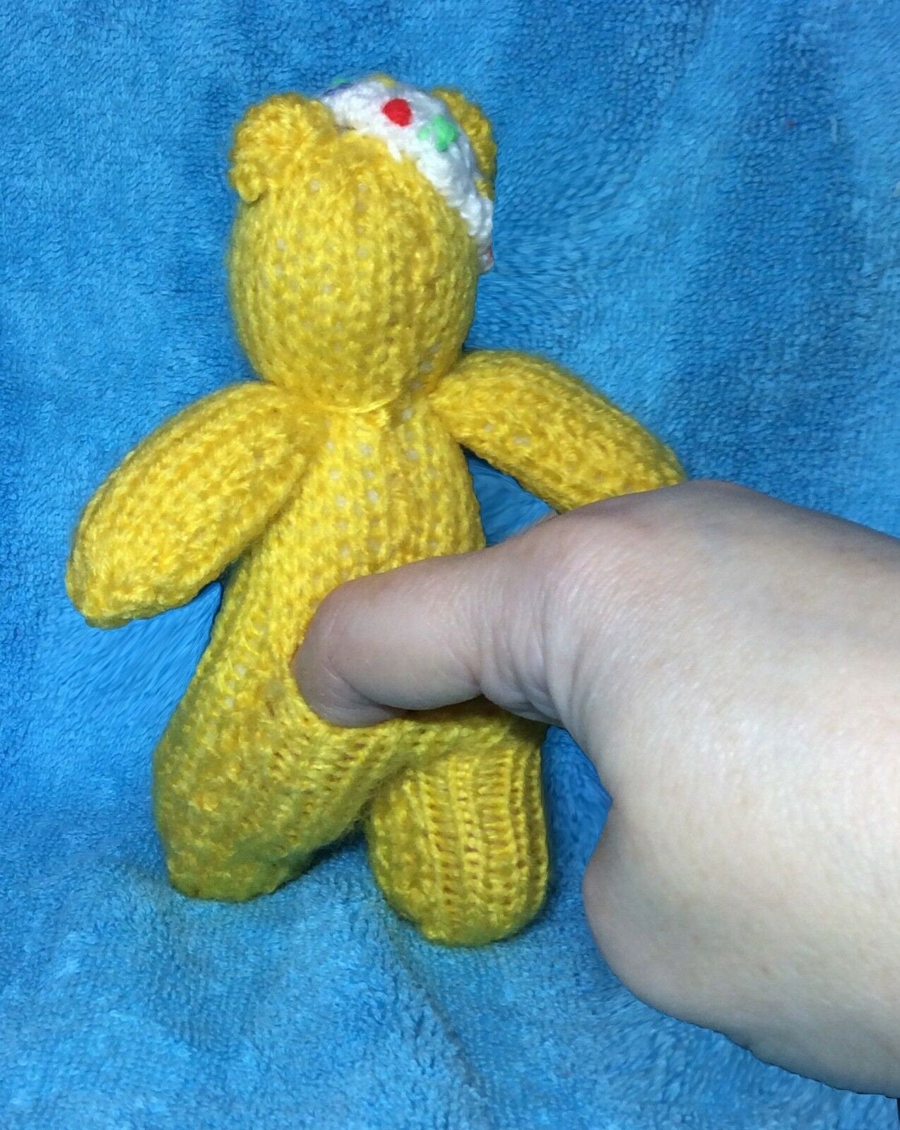 KNITTING PATTERN - Pudsey Bear finger Puppet 14 cms toy
