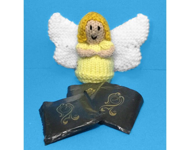 KNITTING PATTERN - Christmas Angel Bauble 14 cms tree decoration / mint holder