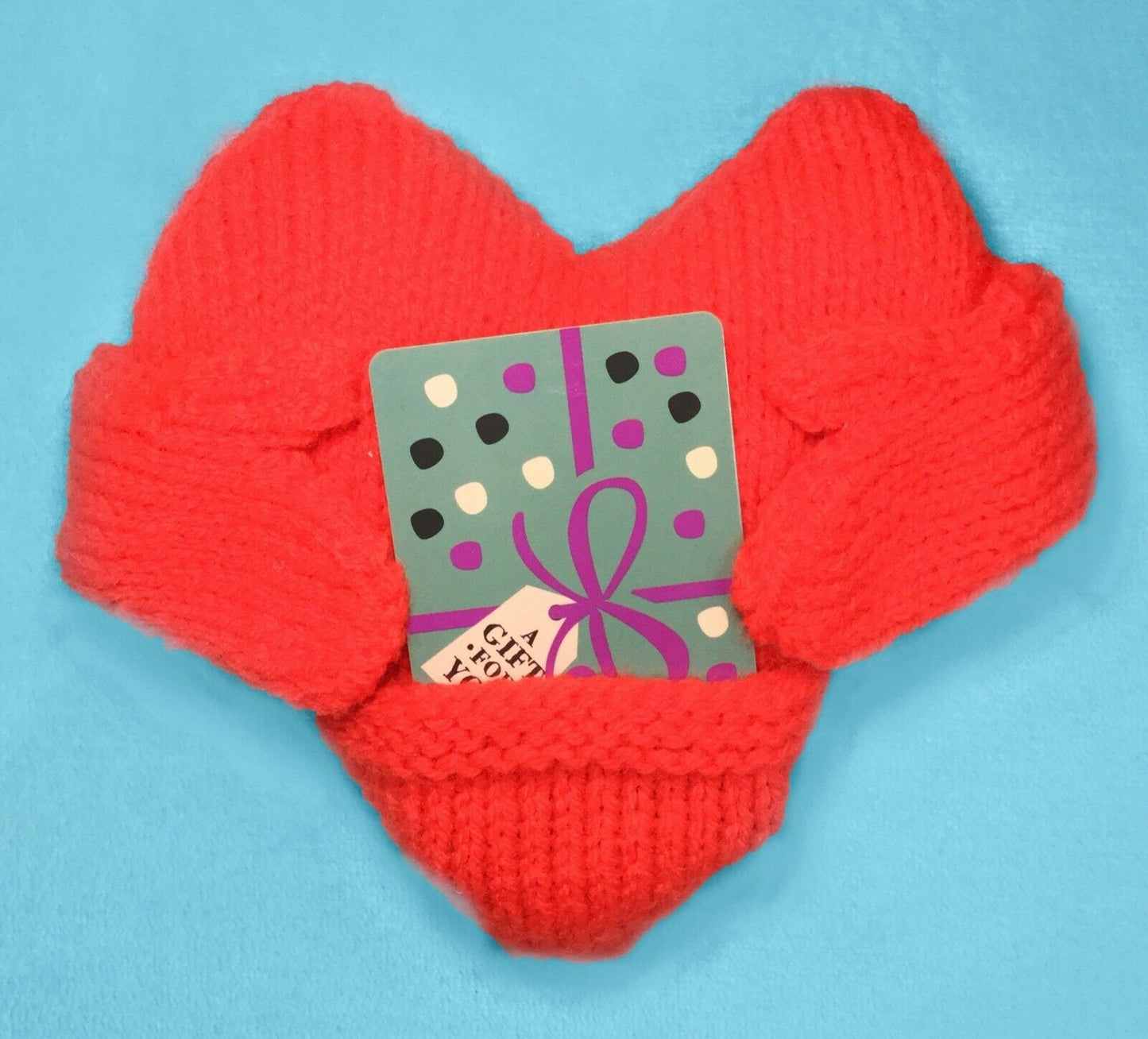 KNITTING PATTERN - Send a Hug Plush Heart - Holds Gift Card, chocolates