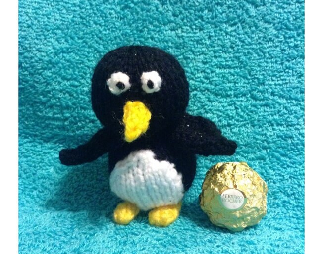 KNITTING PATTERN - Penguin chocolate cover fits Ferrero Rocher
