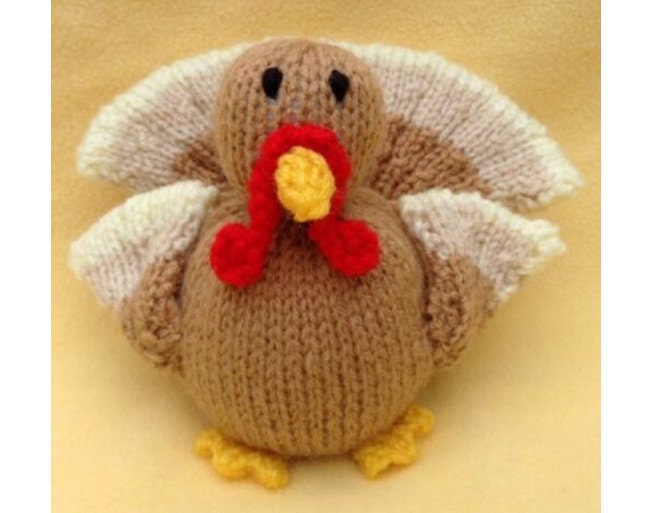 KNITTING PATTERN - Christmas Turkey Chocolate orange cover / 12cm Christmas toy