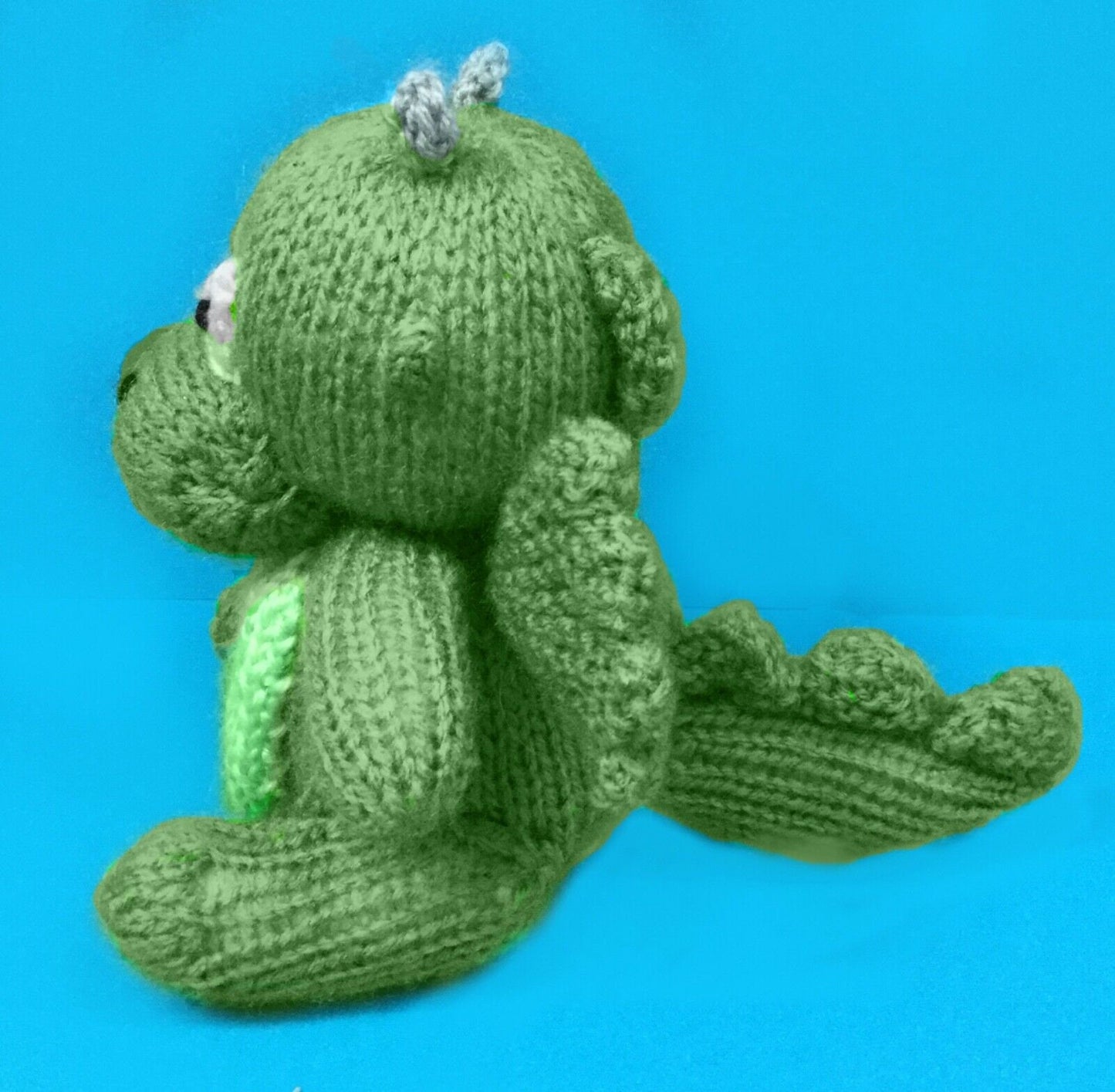 KNITTING PATTERN - Edgar the Dragon choc orange cover/ 14 cms toy