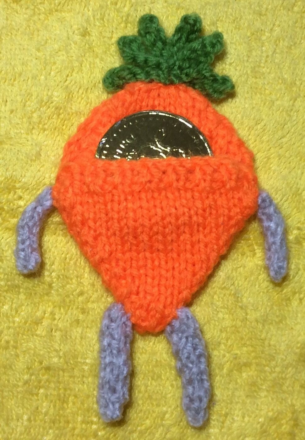 KNITTING PATTERN - Christmas Carrot Gift Bag and Decoration