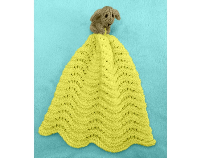KNITTING PATTERN - Bunny Rabbit Comforter 33 cms Baby Toy - Great for charity
