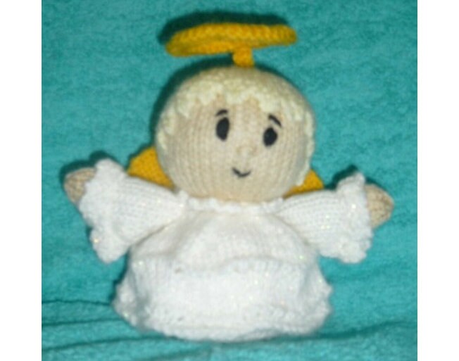 KNITTING PATTERN - Guardian Angel Chocolate orange cover / 15 cms Christmas toy