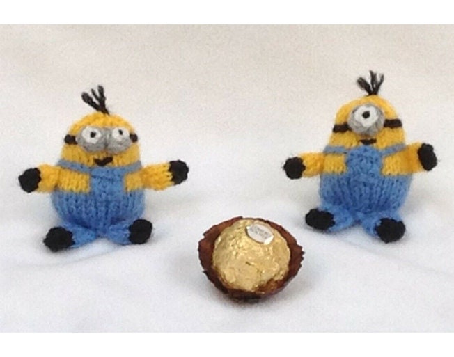 KNITTING PATTERN - Minion chocolate cover fits Ferrero Rocher