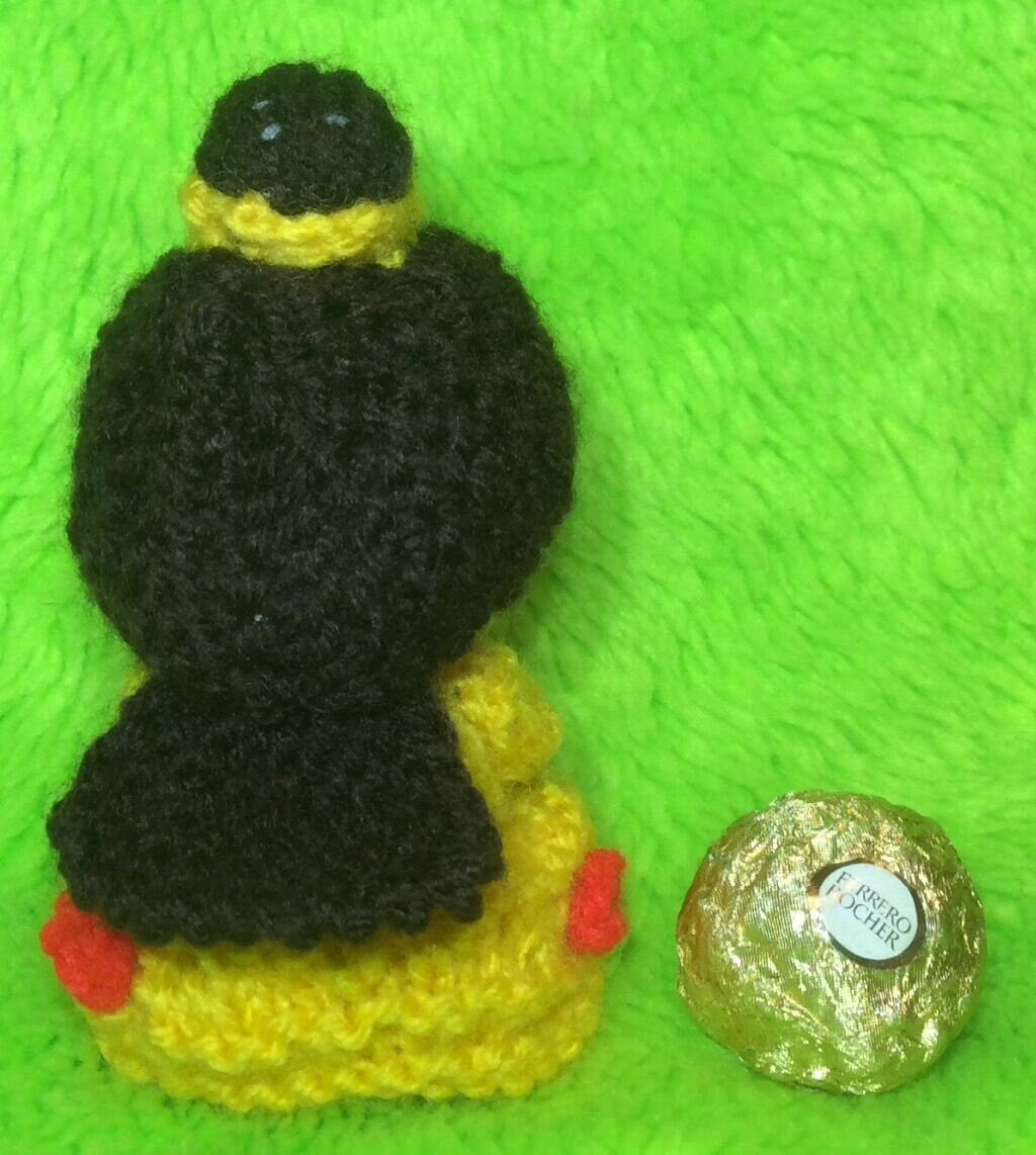 KNITTING PATTERN - Belle inspired chocolate cover fits ferrero rocher