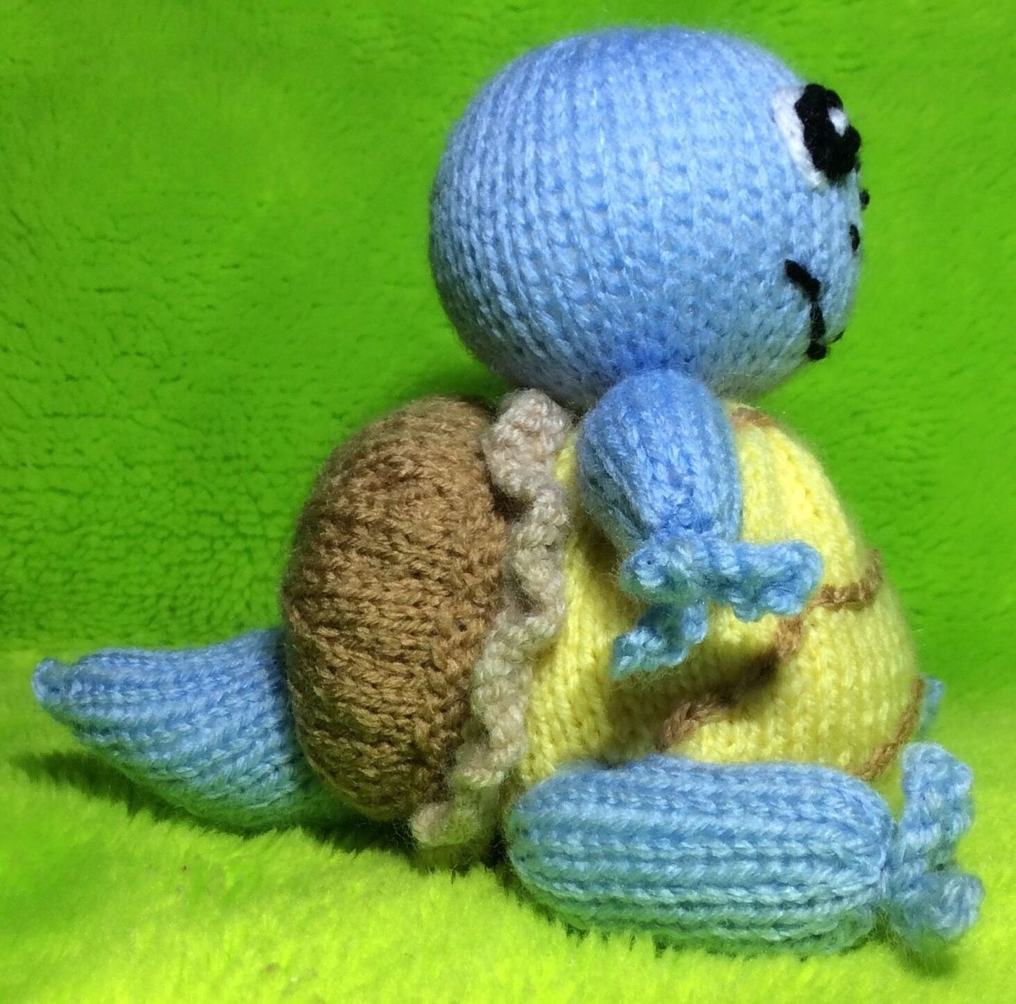 KNITTING PATTERN - Squirtle inspired choc orange cover or 13 cms toy