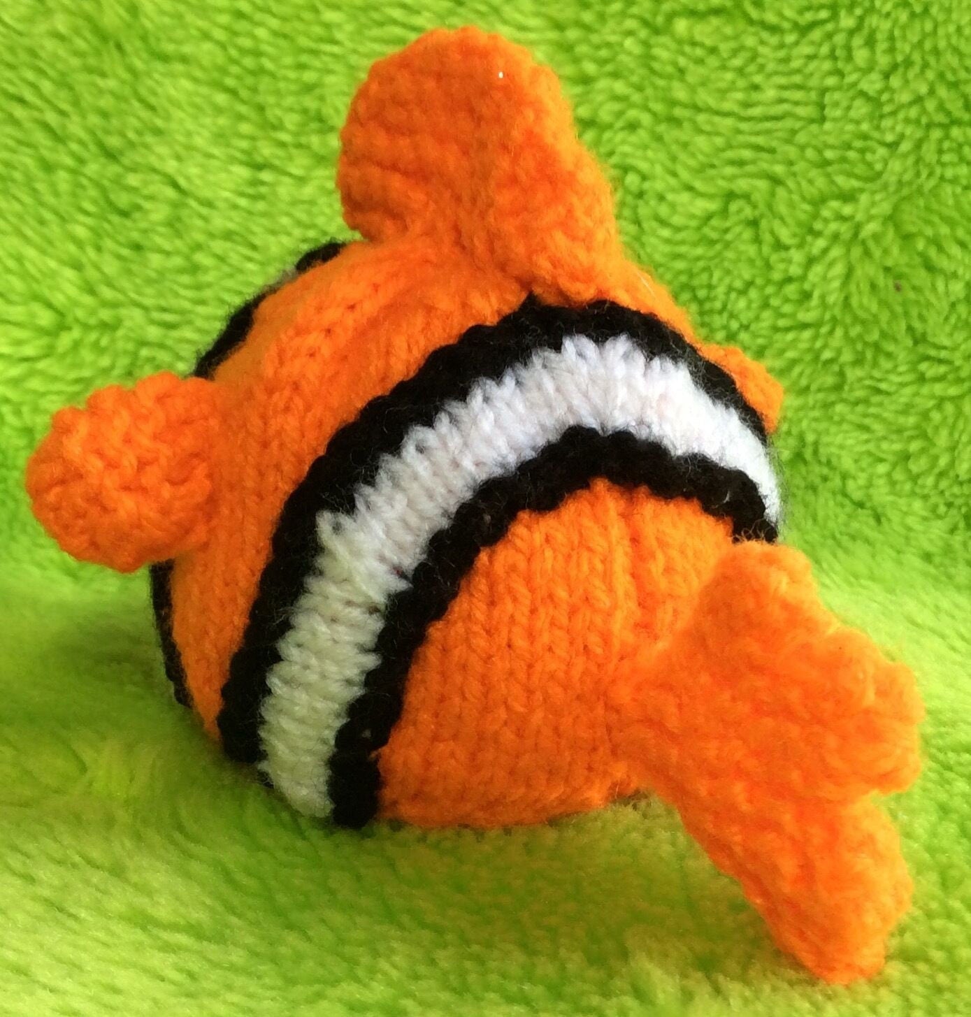 KNITTING PATTERN - Clown Fish inspired choc orange cover or 9cms toy
