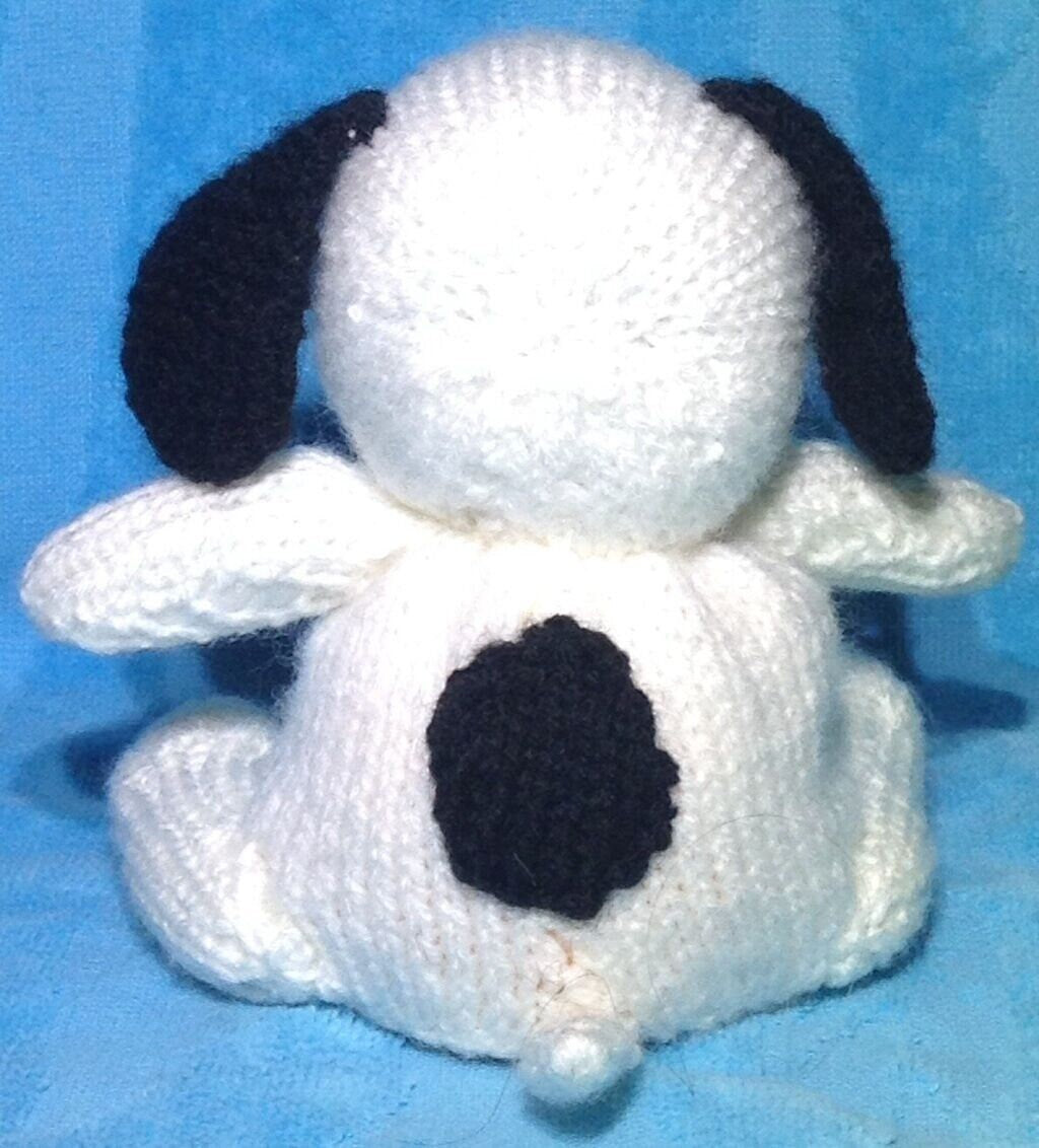 KNITTING PATTERN - Snoopy orange cover or 14 cms toy