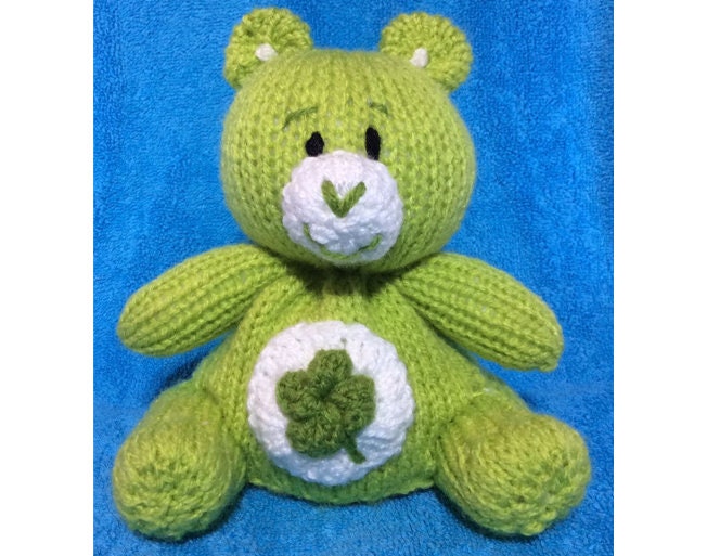 KNITTING PATTERN - Good Luck Bear orange cover or 14 cms toy