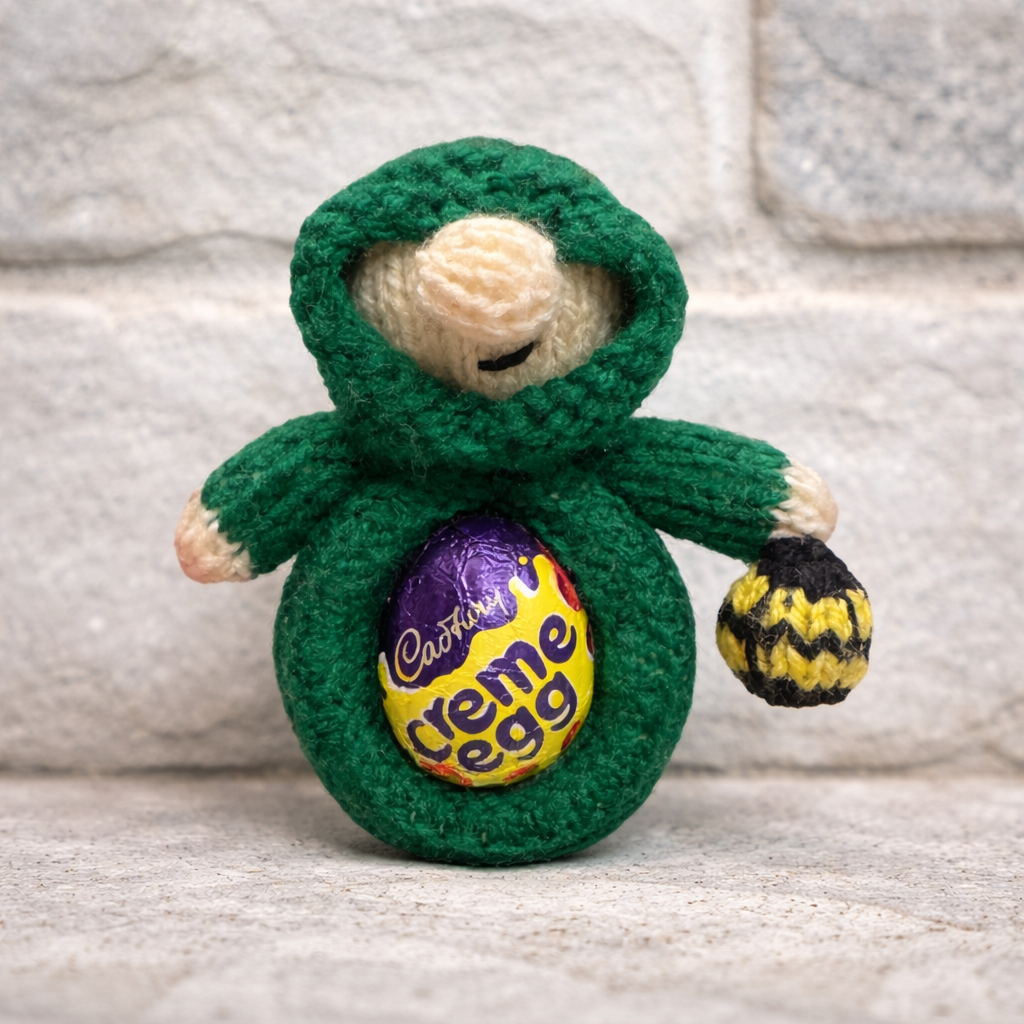 KNITTING PATTERN - Hanging Easter Traitors Decoration choc cover fits Creme Egg