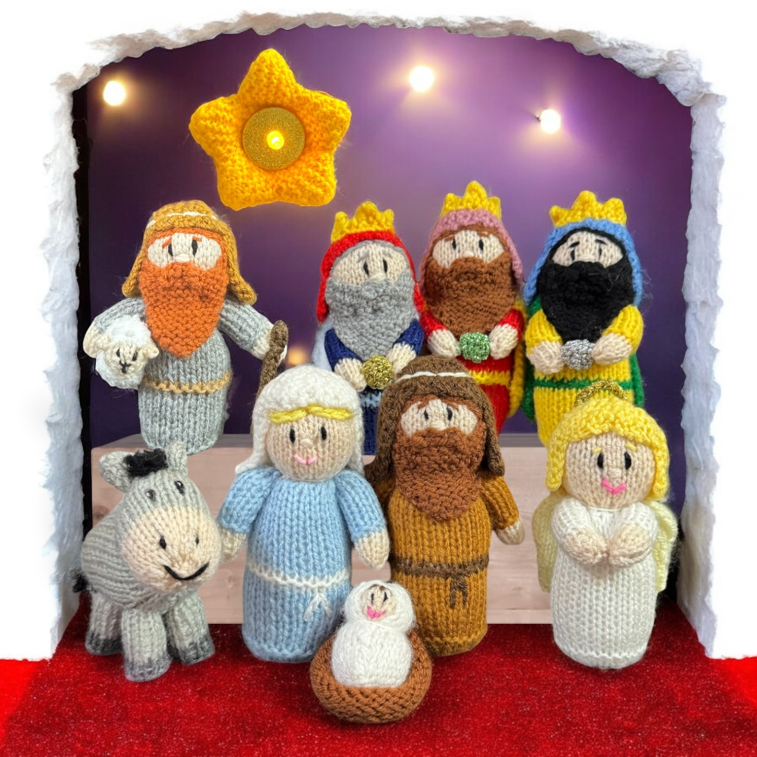 KNITTING PATTERN - Christmas Nativity Play Set 10 cms doll figures ...