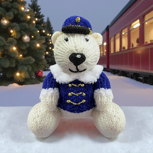 KNITTING PATTERN - Christmas Polar Bear Express choc orange cover / Kevin the Carrot 15 cms toy