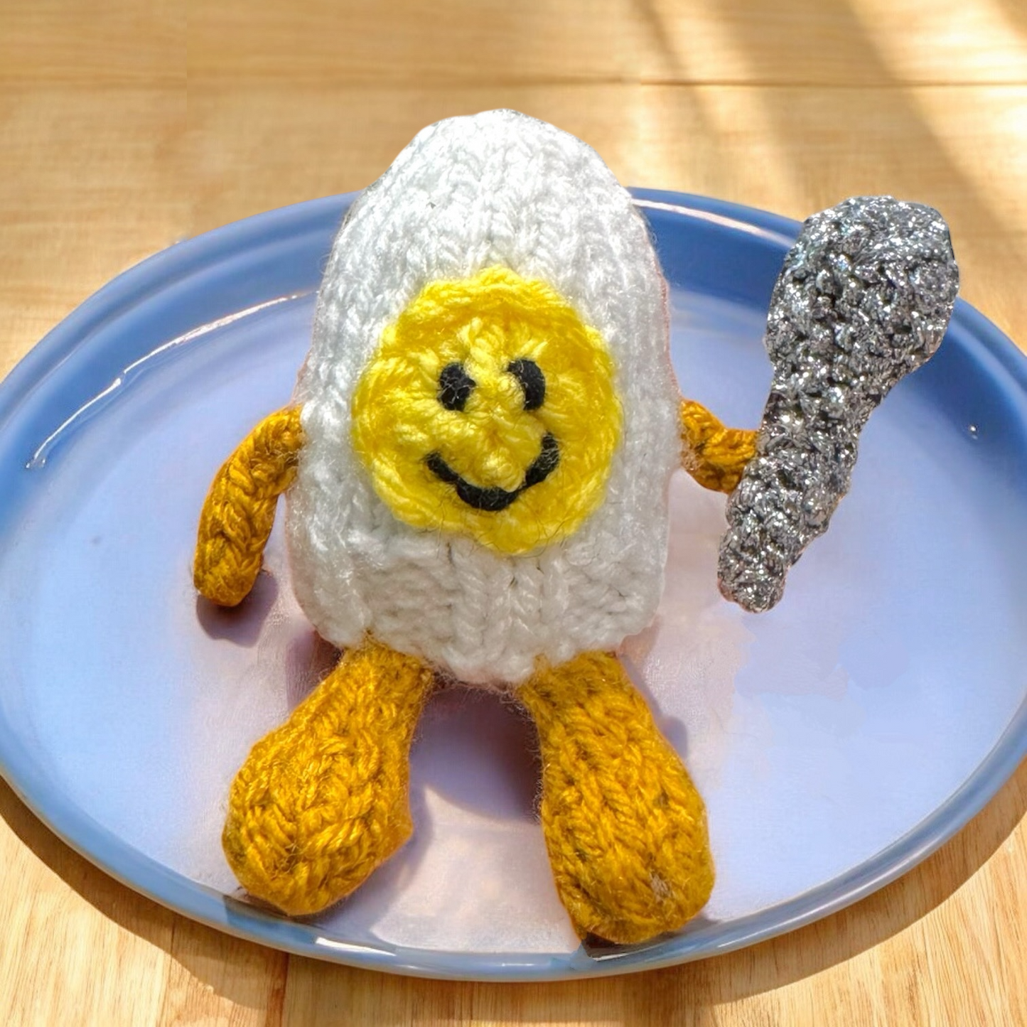 KNITTING PATTERN - Easter Egg-bert the Egg inspired choc cover fits Creme Egg