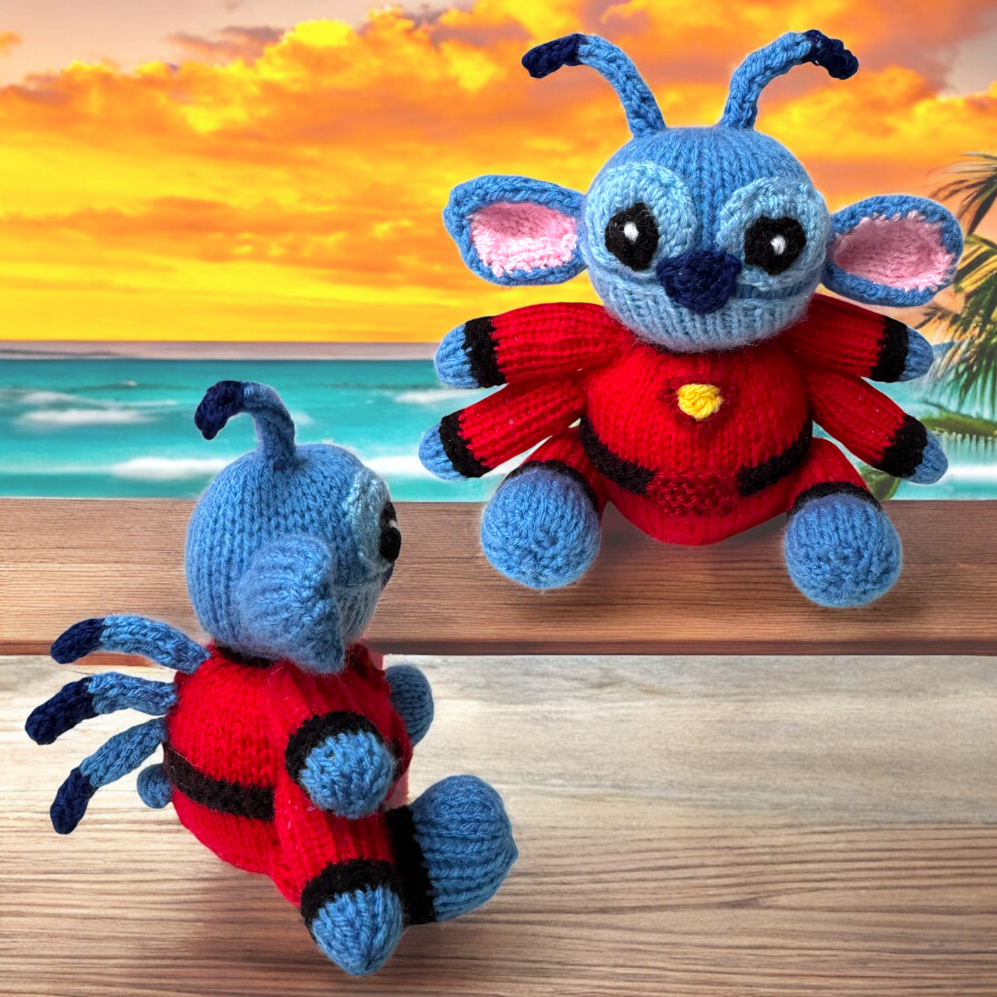 KNITTING PATTERN - Experiment 626 Blue Alien inspired choc orange cover / 15 cms toy