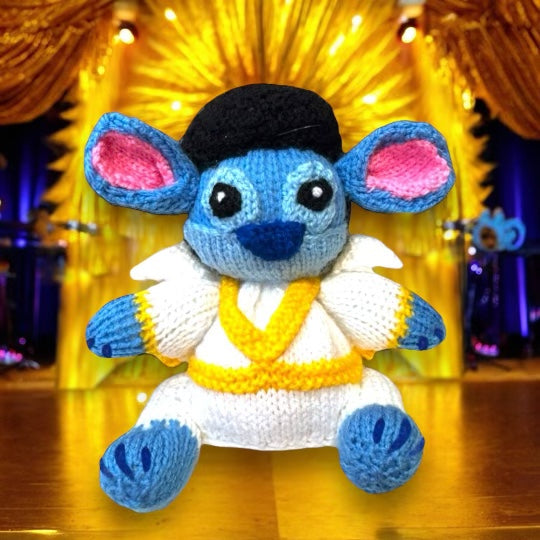 KNITTING PATTERN - Elvis Blue Alien inspired choc orange cover / 15 cms toy