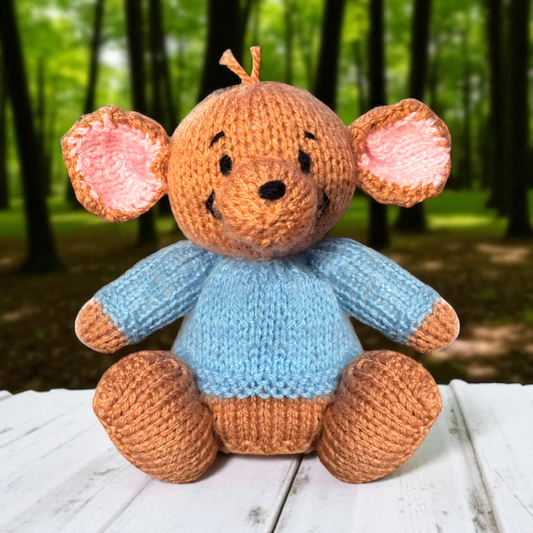 KNITTING PATTERN - Roo choc orange cover / 15 cms Kangaroo toy