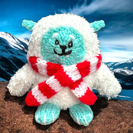 KNITTING PATTERN - Bjorn the Yeti chocolate orange cover / 14 cms Christmas toy