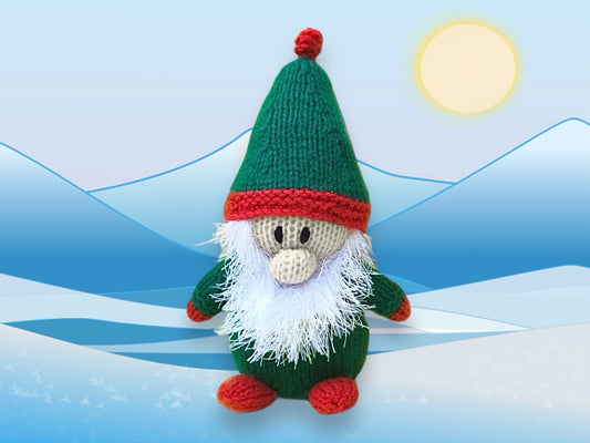 KNITTING PATTERN - Gordon the Gonk Gnome Choc Orange cover / 15 cms Christmas toy