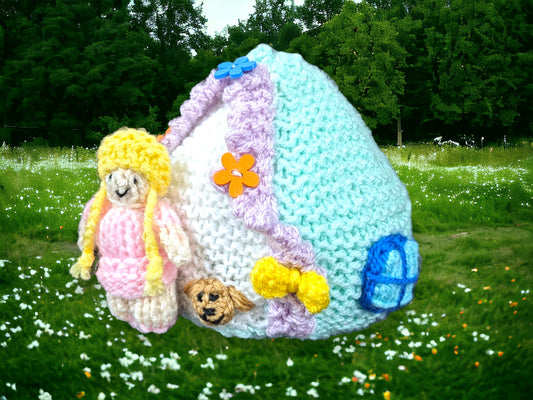 KNITTING PATTERN - Summer Tent Choc orange cover or 12 cms Camping Holiday toy