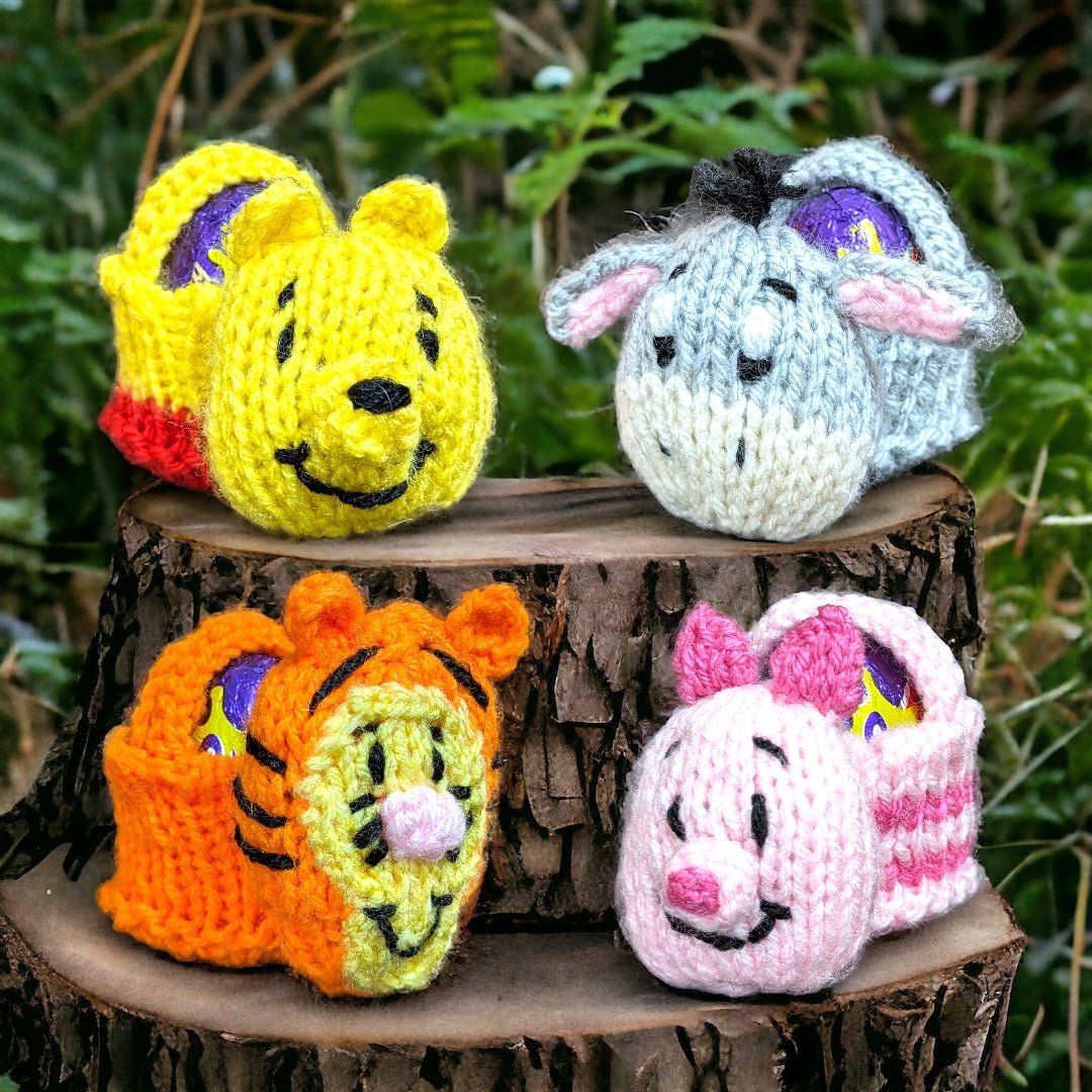 KNITTING PATTERN - Easter Winnie the Pooh Basket fits Creme Egg