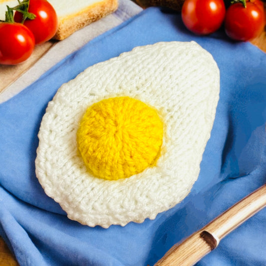 KNITTING PATTERN - Easter Fried Egg Holder chocolate cover fits Lindt Lindor Sweet