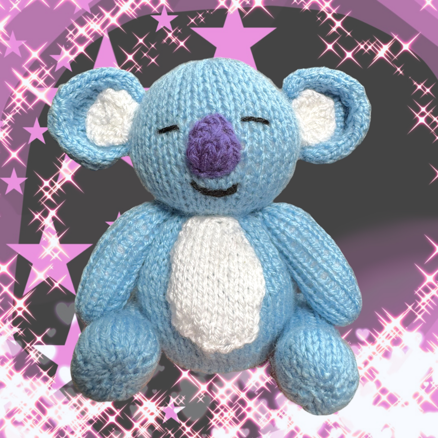 KNITTING PATTERN - Koya Koala inspired chocolate orange cover / 15 cms BT21 toy