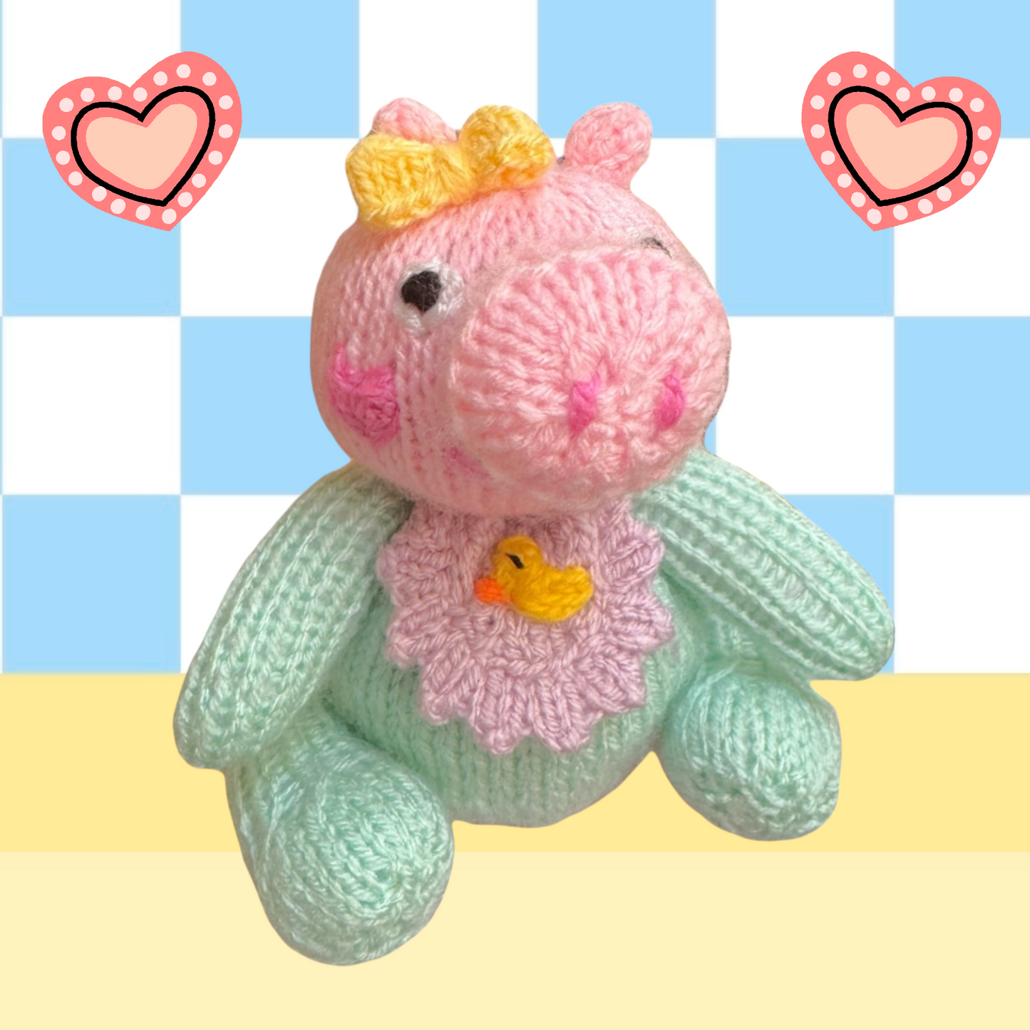 KNITTING PATTERN - Evie Pig inspired chocolate orange cover / 15 cms Peppa Baby toy