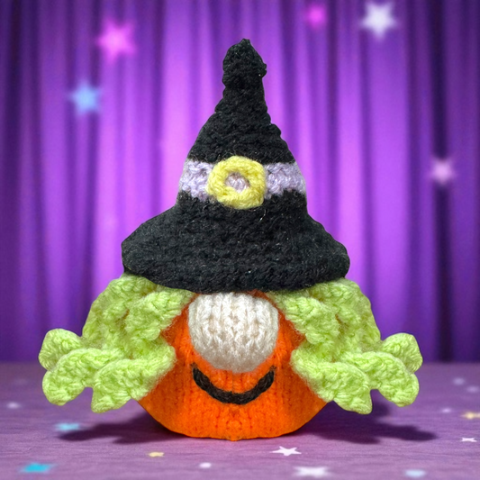 KNITTING PATTERN - Halloween Pumpkin Gonk chocolate orange cover / 15 cms toy