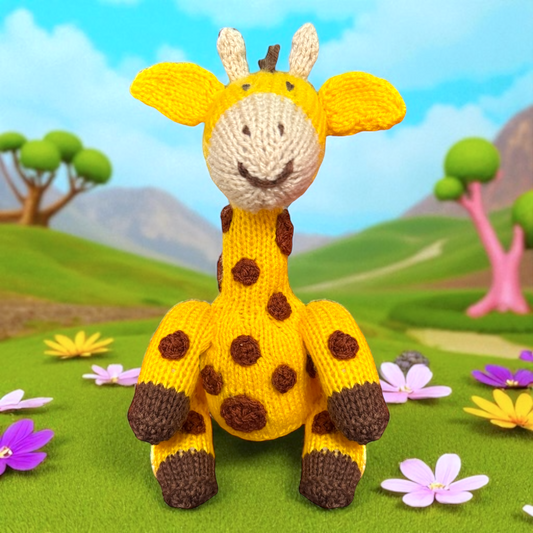 KNITTING PATTERN - Georgina the Giraffe chocolate orange cover / 15 cms toy