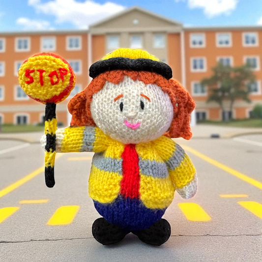 KNITTING PATTERN - Lollipop Person Chocolate orange cover / 15 cms School toy