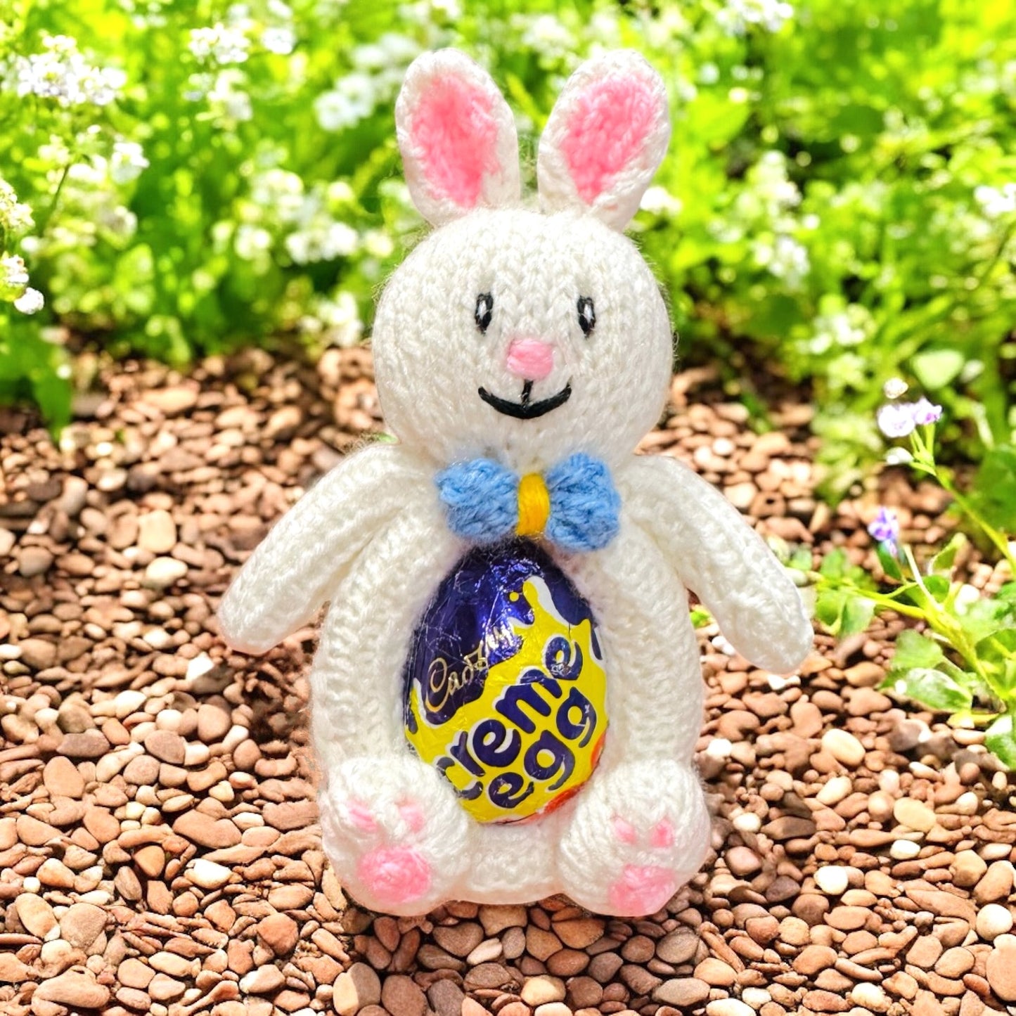 KNITTING PATTERN - Hanging Easter Spring Bunny Rabbit choc cover fits Creme Egg