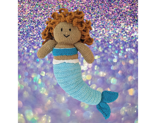 KNITTING PATTERN - Ariel inspired 40 cms soft toy Little Mermaid Princess doll
