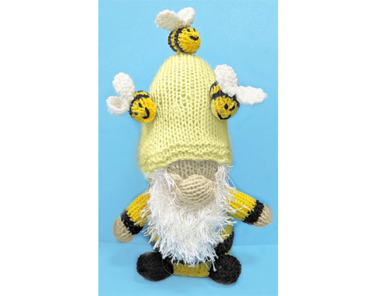 KNITTING PATTERN - Bee Hive Gonk Gnome Chocolate orange cover / 13cm Summer toy